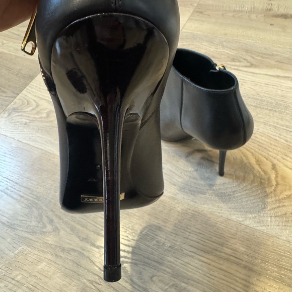 Burberry Black Peep-Toe Ankle Boots - Picture 9 of 11